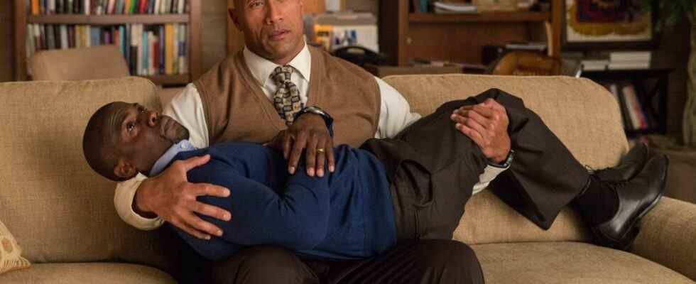 Kevin Hart and Dwayne Johnson in Central Intelligence