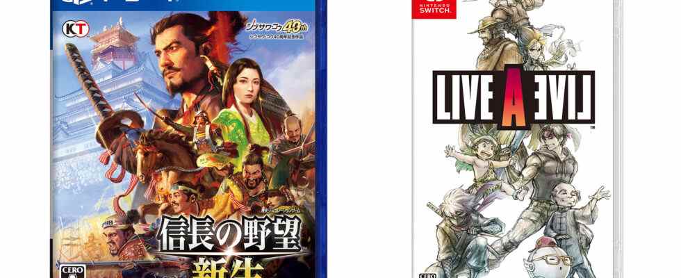 Sorties de jeux japonais de cette semaine : LIVE A LIVE, Nobunaga's Ambition : Rebirth, plus