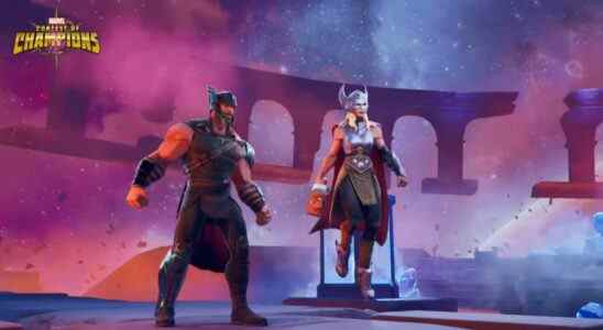 Thor et Jane Foster Thor participent maintenant au concours des champions Marvel pour célébrer l'amour et le tonnerre