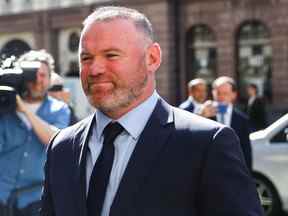 Wayne Rooney, arrive à la Royal Courts of Justice, à Londres, en Grande-Bretagne, le 17 mai 2022.