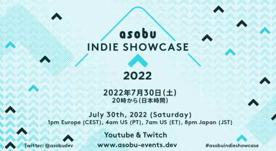 asobu Indie Showcase 2022 prévu pour le 30 juillet
