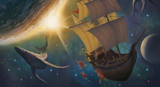 Spelljammer: Adventures in Space galleon and space whales