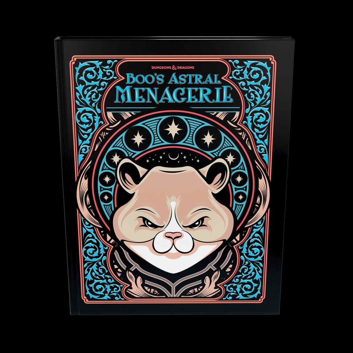 Un hamster géant de l'espace fixe le lecteur dans une couverture artistique alternative de Boo's Astral Menagerie.