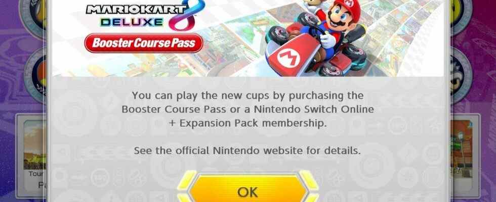 Comment accéder au DLC Mario Kart 8 Deluxe Booster Course Pass ?
