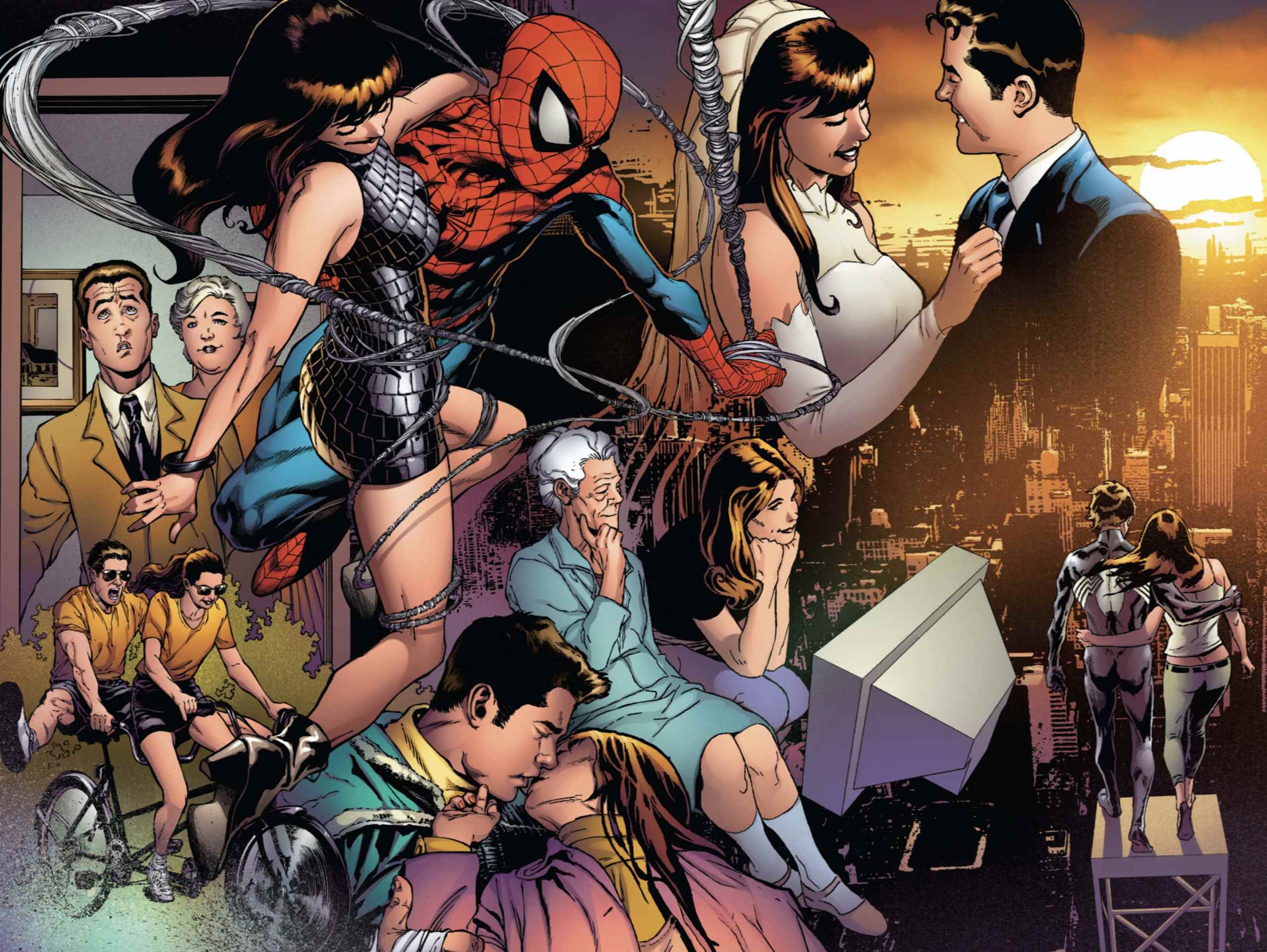 Peter Parker et Mary Jane Watson dans les bandes dessinées