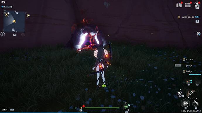 Un joueur fait fondre un Tar Pit en utilisant le feu dans Tower of Fantasy.