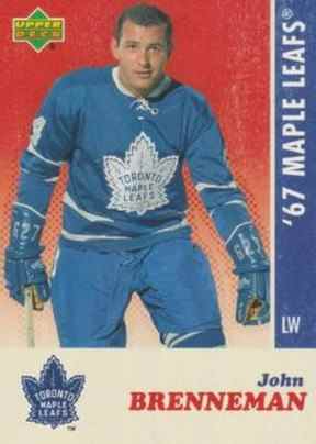 John Brenneman a disputé 41 matchs avec les Maple Leafs en 1967. Son nom ne figure pas sur la Coupe Stanley, que l'équipe a remportée cette saison-là.