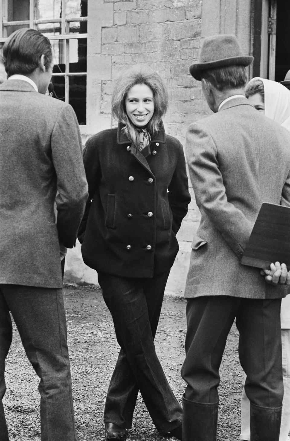 La princesse Anne au Badminton Horse Trials dans le sud du Gloucestershire, 1971.  (Getty Images)