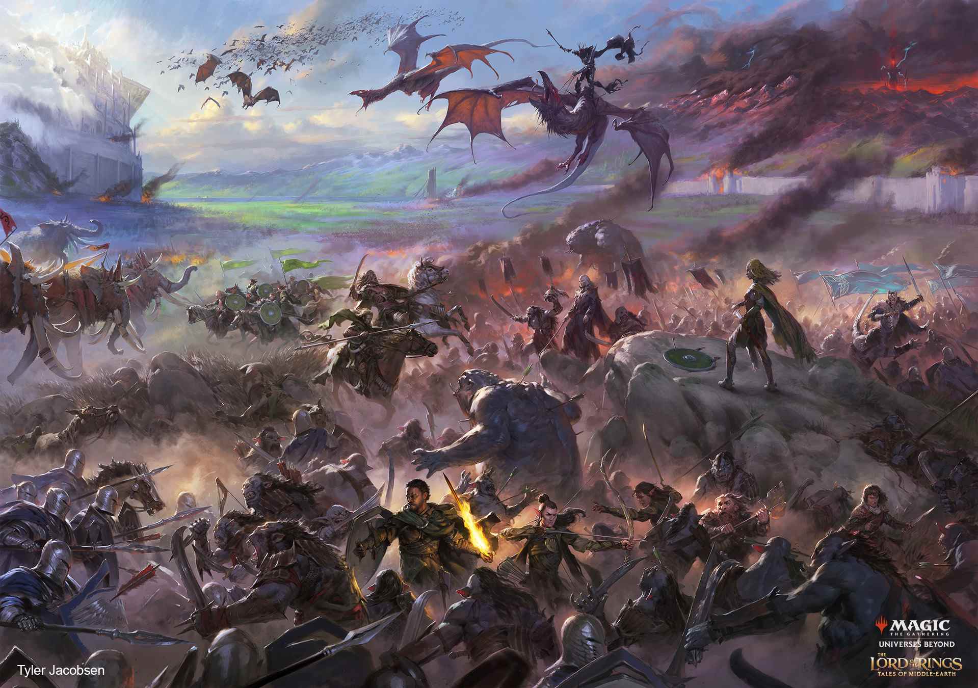 Une image d'art de carte de Magic: The Gathering's Lord of the Rings: Tales of Middle-earth card set.