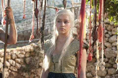 Emilia Clarke en Daenerys dans la saison 1 de Game of Thrones