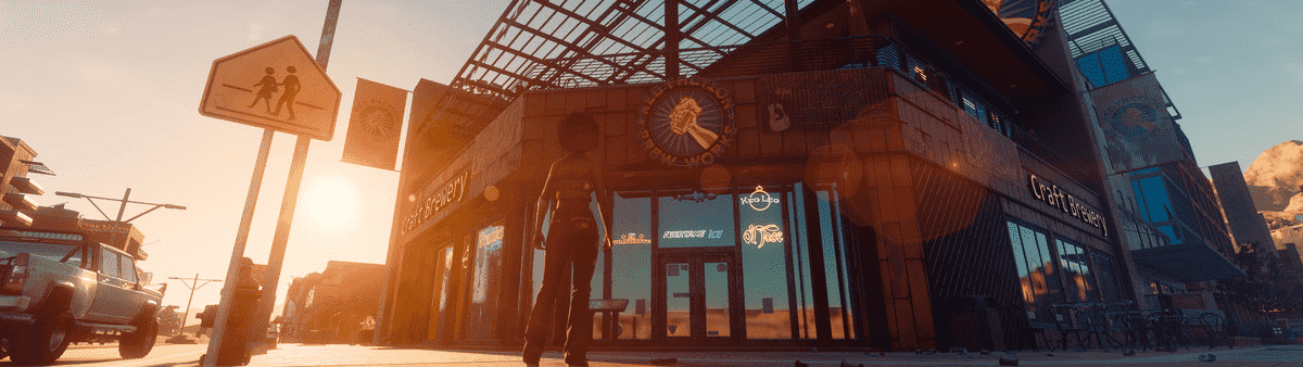 Les développeurs de Saints Row ont ajouté cette brasserie fictive inspirée de la série de jeux vidéo Red Faction.