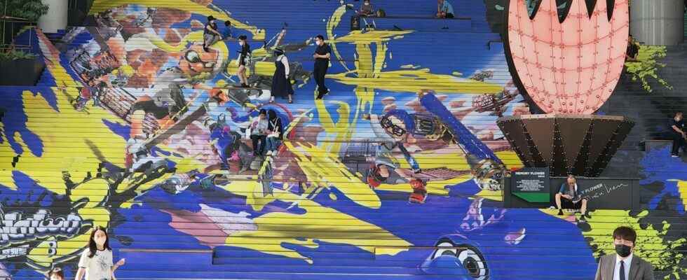 Aléatoire: Splatoon 3 monte dans les escaliers dans cette énorme affiche sud-coréenne
