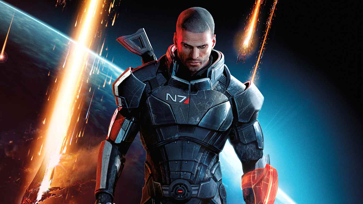 Commandant Shepard en couverture de Mass Effect 3