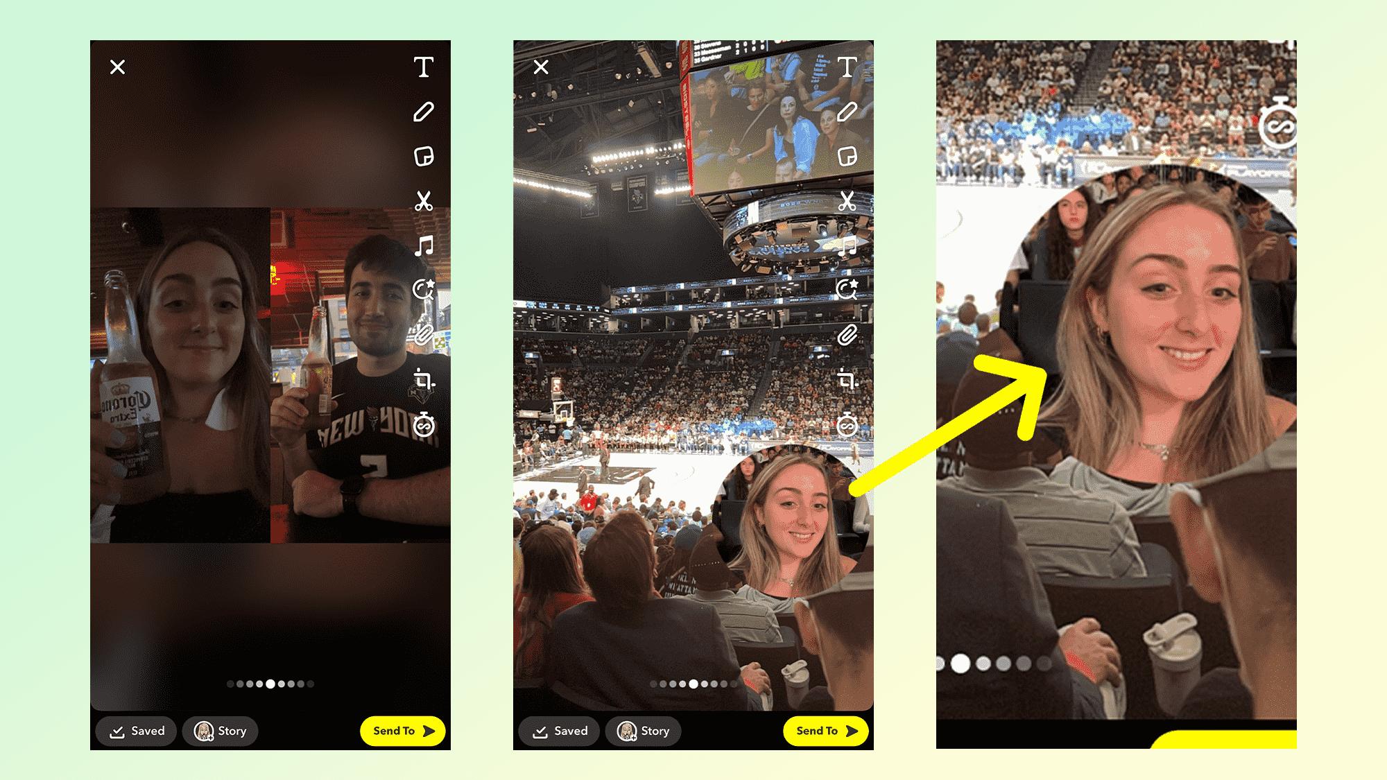 Double caméra Snapchat