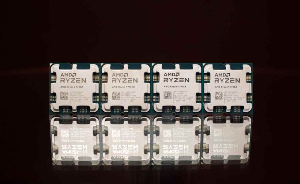 Les quatre premiers processeurs de la gamme Ryzen 7000.