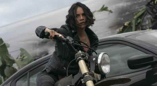 Michelle Rodriguez riding motorcycle in F9