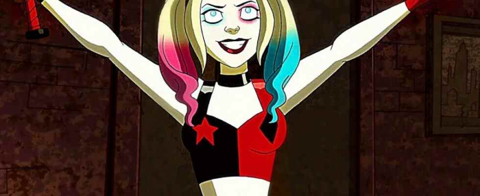Harley Quinn in her show, voiced by Kaley Cuoco.