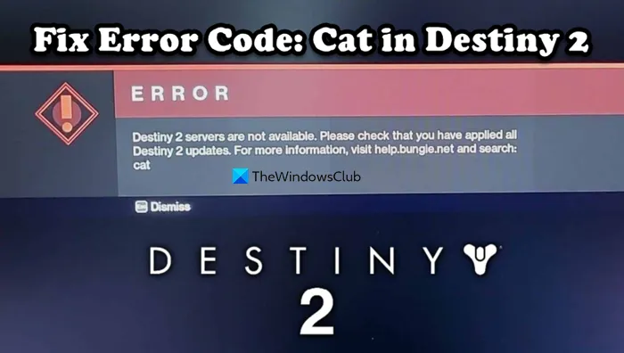 Correction du code d'erreur : Chat dans Destiny 2