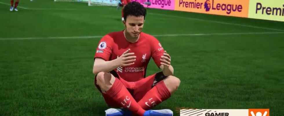 EA a mis la célébration du «gamer» de la star de Liverpool Diogo Jota dans FIFA 23
