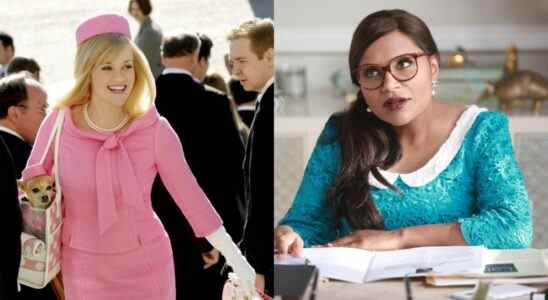 Reese Witherspoon in Legally Blonde and Mindy Kaling in the Mindy Project