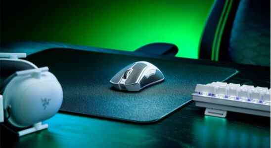 Razer DeathAdder V3 gaming mouse on a desk