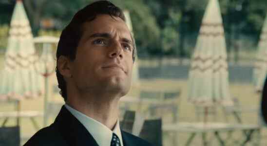 Henry Cavill looks up with defiance and snark in The Man From U.N.C.L.E.