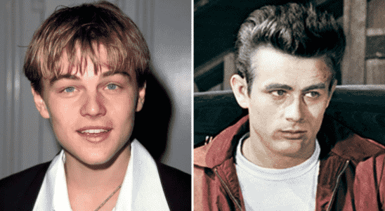 Leonardo DiCaprio in 1995, James Dean in "Rebel Without a Cause"