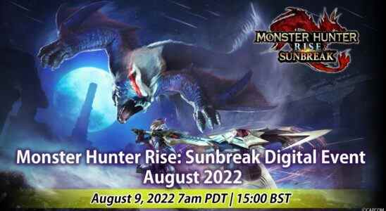 Monster Hunter Rise: Sunbreak Digital Event prévu pour le 9 août