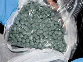 Un sac de pilules de fentanyl.