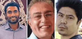 De gauche à droite, Muhammad Afzaal Hussain, Mohammed Ahmadi et Aftab Hussein sont trois des quatre hommes tués.  FACEBOOK
