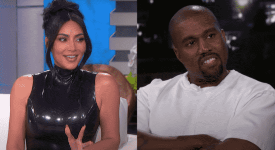 Kim Kardashian on Ellen and Kanye West on Jimmy Kimmel Live.