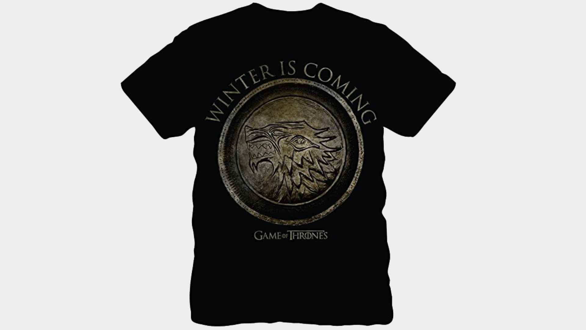 T-shirt Winter is Coming noir sur fond gris