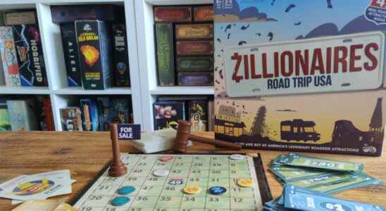 Zillionaires: Road Trip USA board, box, and tokens