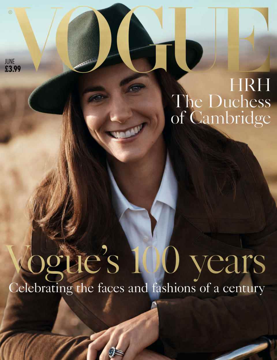 Photo non datée publiée par Vogue de leur couverture qui présente la duchesse de Cambridge pour marquer leur numéro du centenaire.