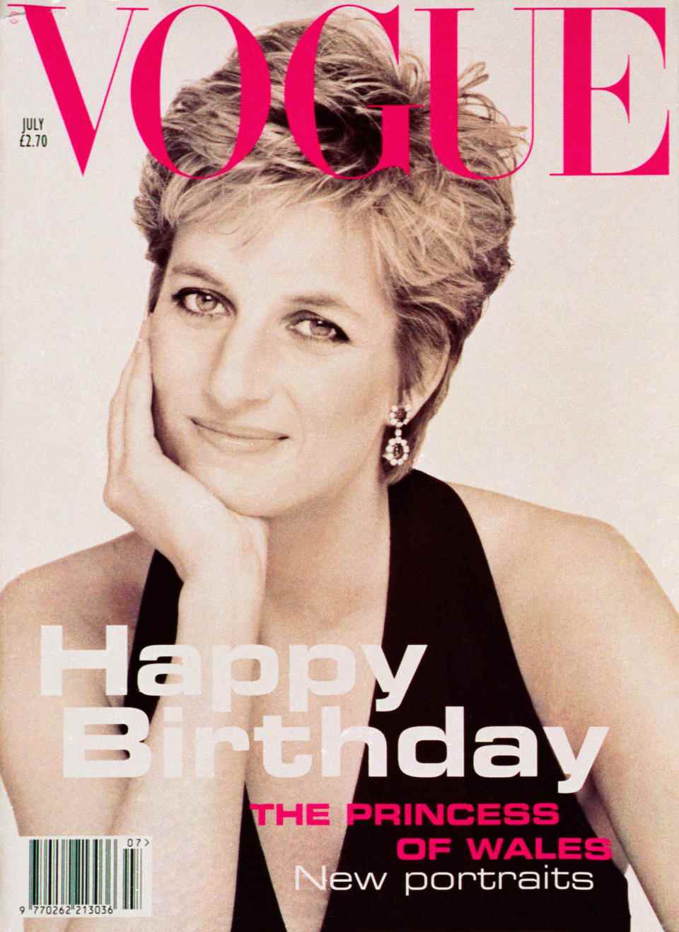 La princesse Diana en couverture du British Vogue en juillet 1994