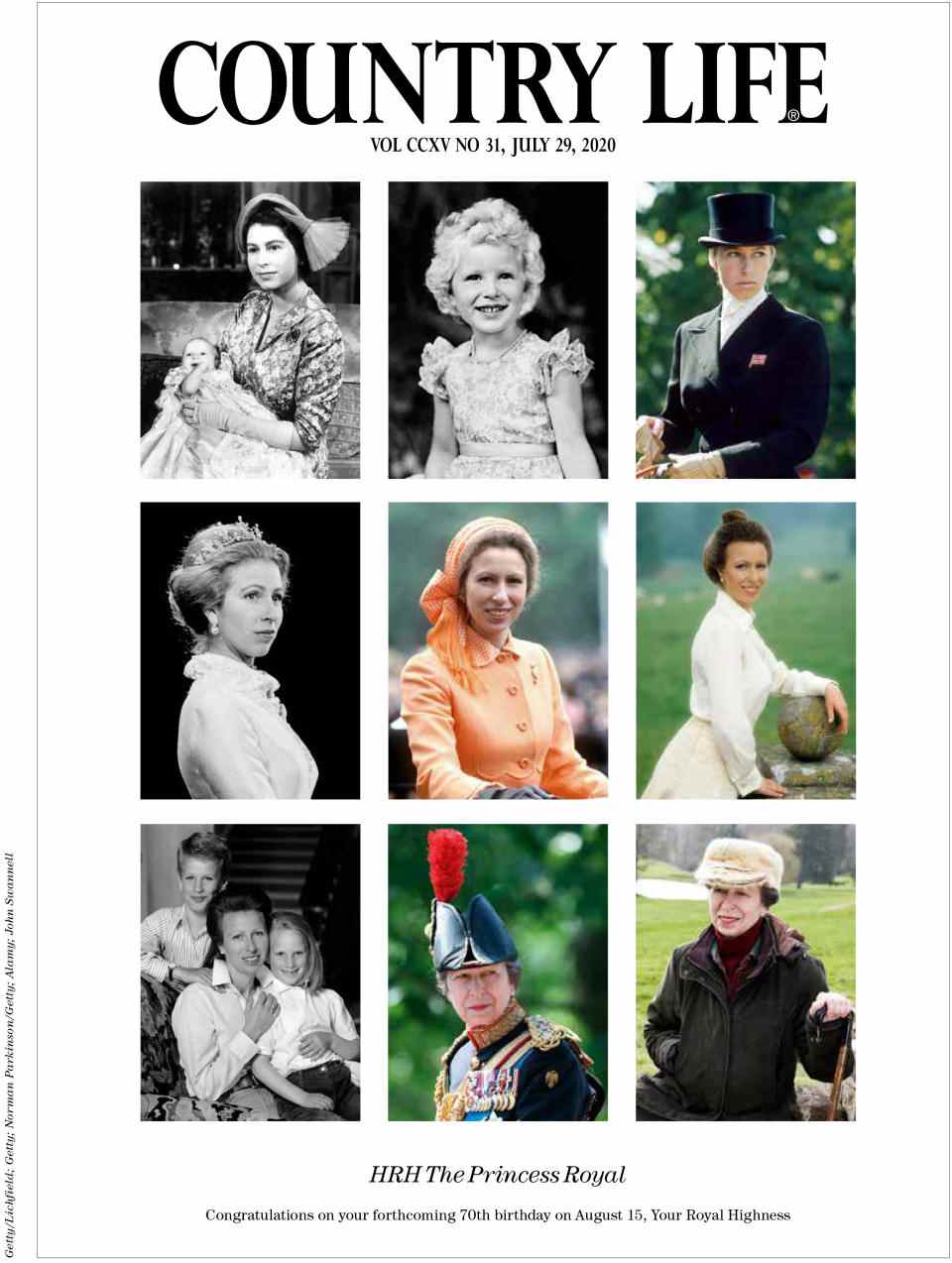 La princesse Anne en couverture de Country Life, le 29 juillet 2020