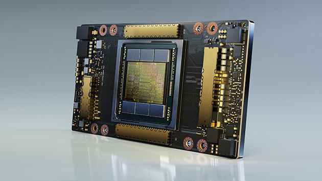 Le processeur graphique Nvidia A100 Tensor Core. 