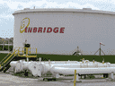 Un réservoir de carburant à un terminal pipelinier d'Enbridge à Sarnia, en Ontario.