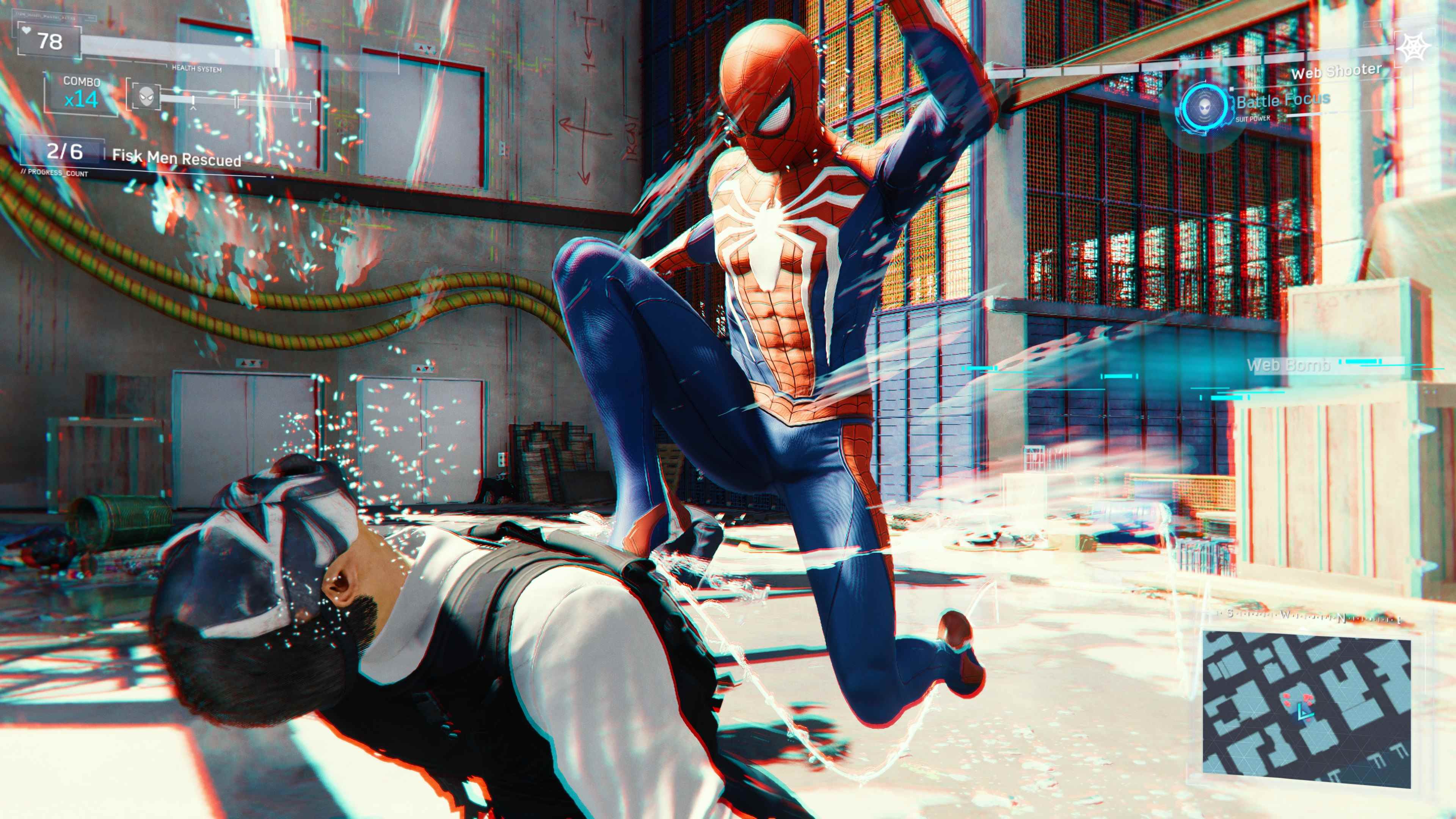 Spider-Man donne un coup de pied à un crétin