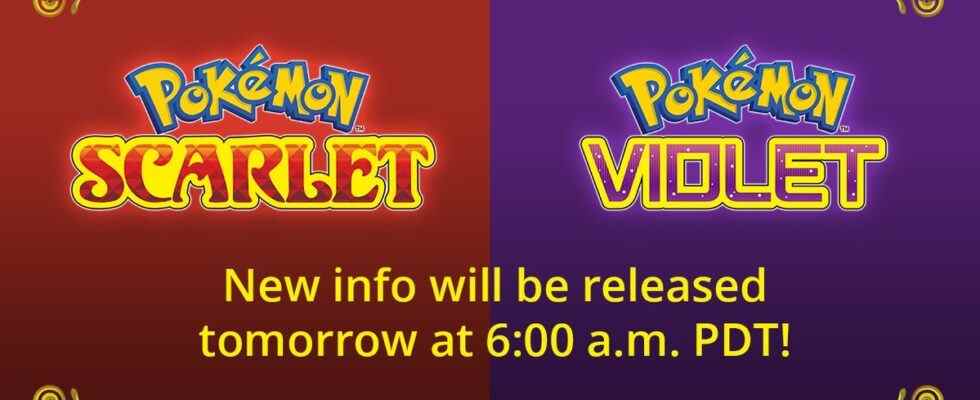 Les nouvelles de Pokemon Scarlet et Pokemon Violet sont prévues pour le 7 septembre