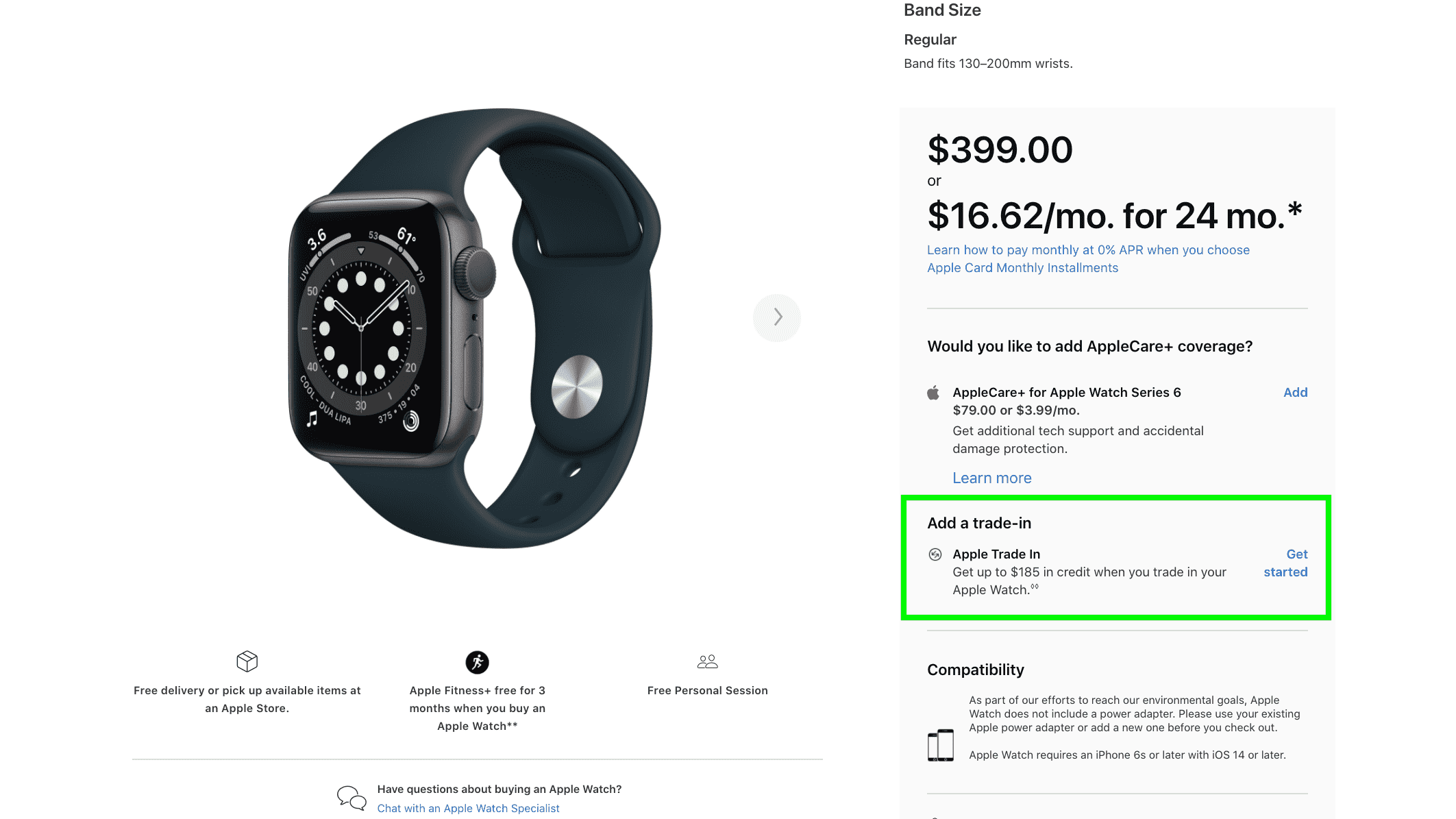 Échange d'Apple Watch