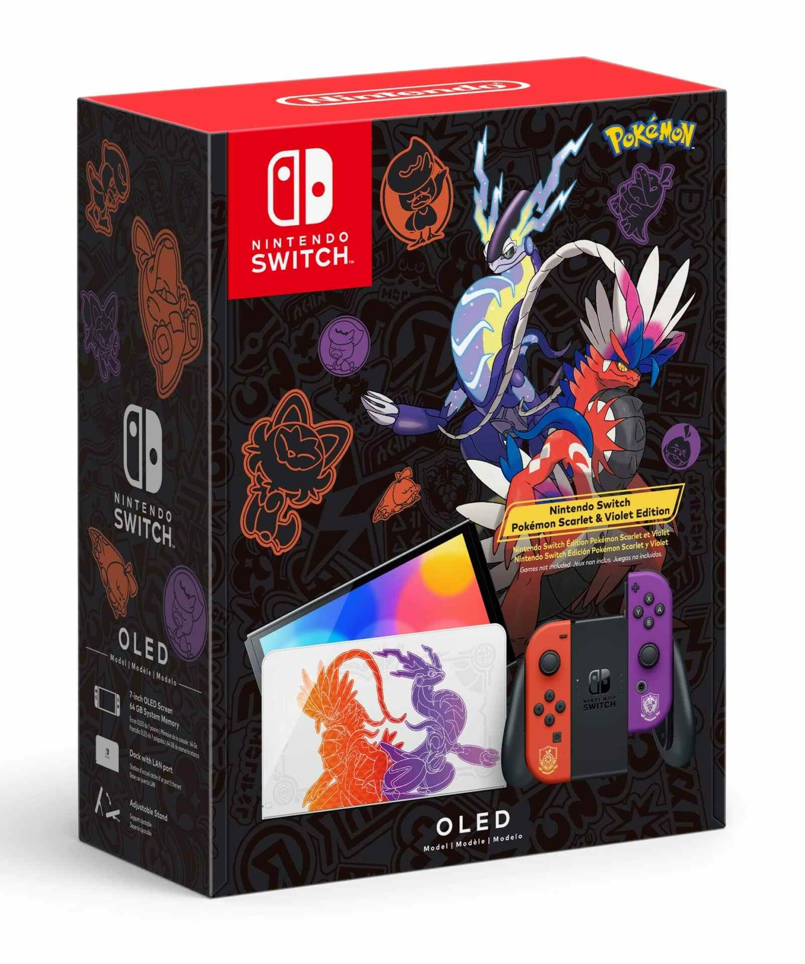 Nintendo Switch OLED Pokémon Scarlet and Violet Edition date de sortie prix 4 novembre 359,99 $