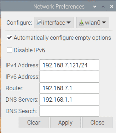 Configurer votre Pi pour utiliser une IP statique