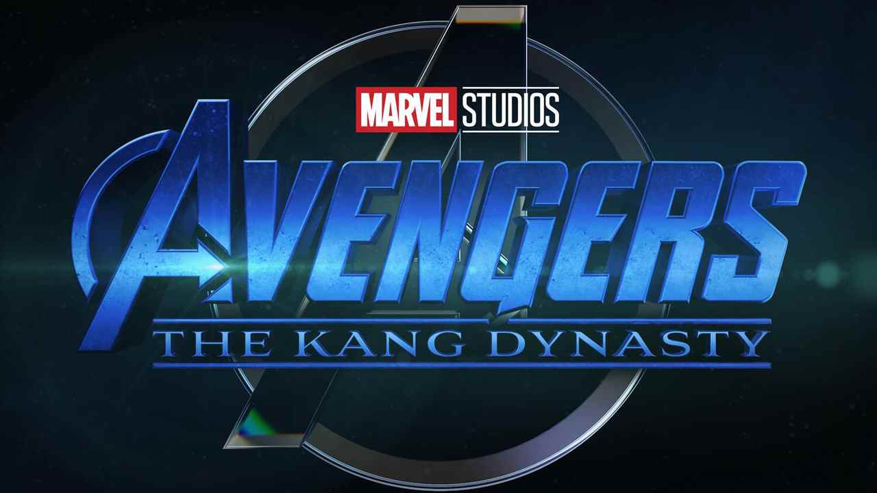 Une capture d'écran du logo officiel du film Avengers: The Kang Dynasty de Marvel Studios