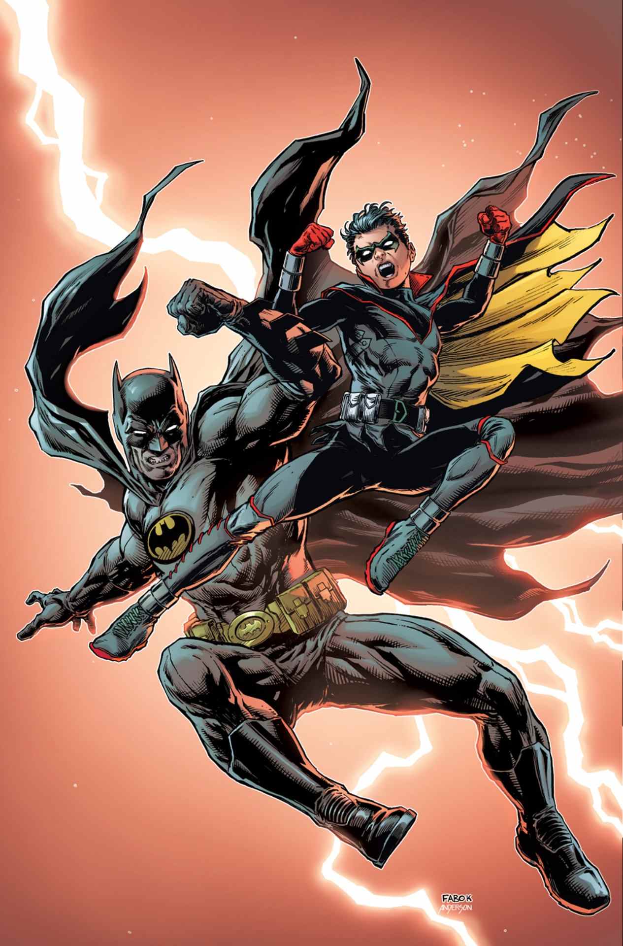 Couverture de la variante Batman vs Robin # 1 par Jason Fabok