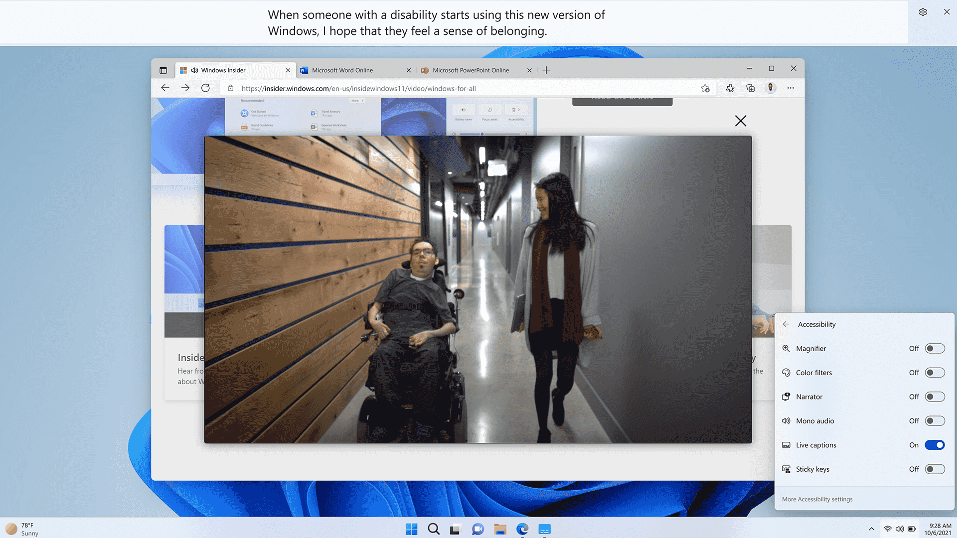 Windows 11 Live Captions dans la mise à jour 2022