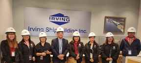 La délégation de l'ambassade des Philippines à Ottawa et de POLO Toronto à l'usine Irving Shipbuilding à Halifax, en Nouvelle-Écosse.  (Crédit photo : Ottawa Î.-P.-É.)