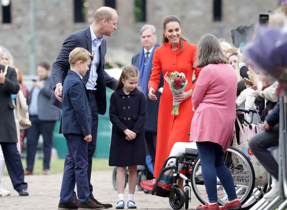 Porter du rouge signifie que la duchesse de Cambridge peut être facilement repérée dans une foule.  (Getty Images)