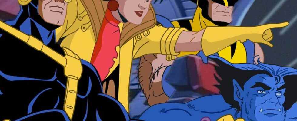 Cyclops, Jubilee, Wolverine and Beast in X-Men: The Animated Series