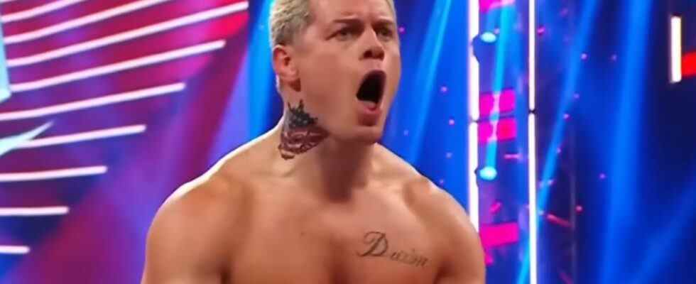 Cody Rhodes yelling in the ring in the WWE